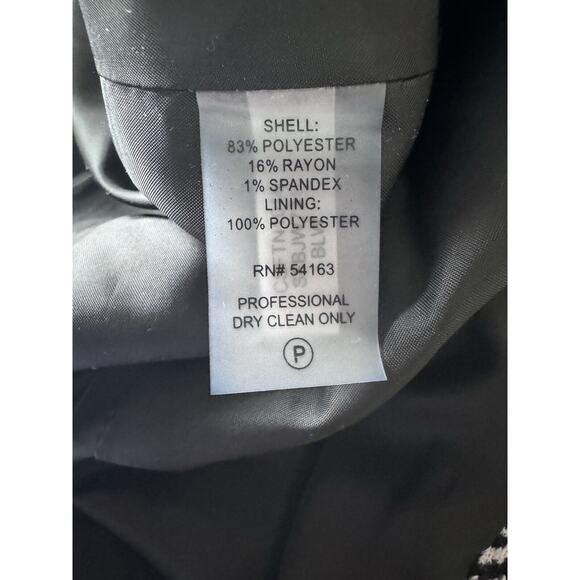 CK Sz 2 Snakeskin Open Front Waterfall Blazer Monochrome Career Urban Chic - Picture 5 of 5